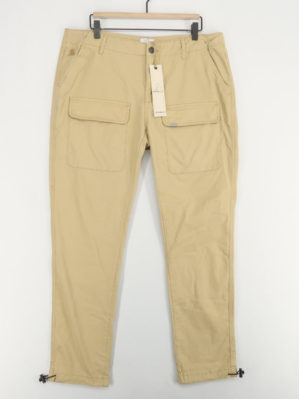 Kuwalla-Tee‎ Cargo Combat Trouser Mens 36 Light Beige Cinch Hems